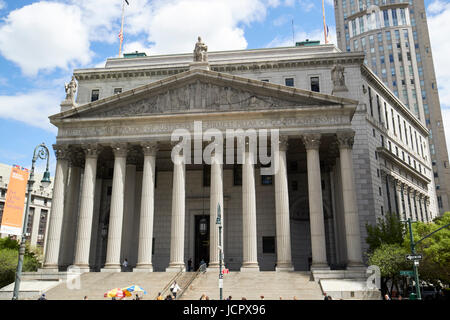 Le nouveau palais de justice du comté de York Centre civique de la Cour suprême de l'Etat de New York USA Banque D'Images