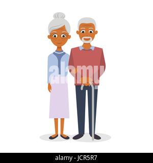 Vector illustration of happy senior couple smiling Illustration de Vecteur