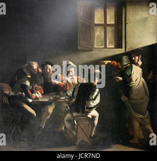 L'appel de Saint Matthieu, Caravage Banque D'Images