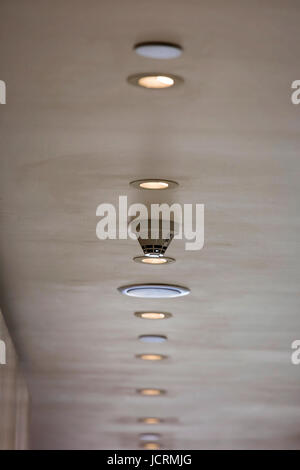 Les détecteurs de fumée et les têtes de sprinkleur Banque D'Images