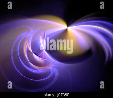 Abstract fractal image sur le fond noir Banque D'Images