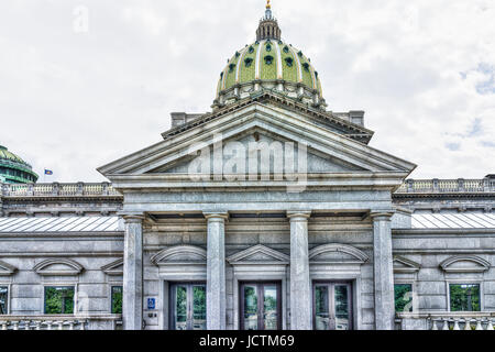 Harrisburg, États-Unis - 24 mai 2017 : Washington capitol extérieur en gros plan de la ville Banque D'Images