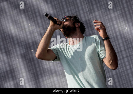 Monza, Italie. 16 Juin, 2017. Groupe italien Ex-Otago live au I-Days Festival, Monza. Credit : Mairo Cinquetti/Pacific Press/Alamy Live News Banque D'Images