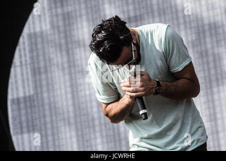 Monza, Italie. 16 Juin, 2017. Groupe italien Ex-Otago live au I-Days Festival, Monza. Credit : Mairo Cinquetti/Pacific Press/Alamy Live News Banque D'Images