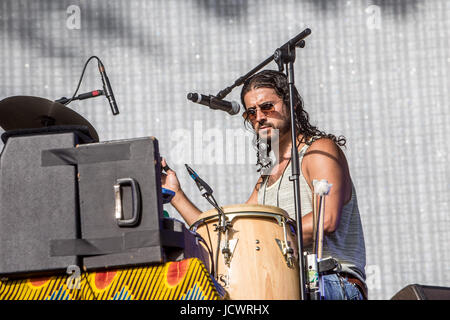 Milano, Italie. 16 Juin, 2017. Michael Kiwanuka live au I-Days Festival, Monza. Credit : Mairo Cinquetti/Pacific Press/Alamy Live News Banque D'Images