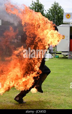 Stunt Mania affichage à l'Banbury & District Show à Spiceball Park, Banbury, UK Banque D'Images