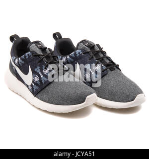 Nike roshe run gris cheap et blanc