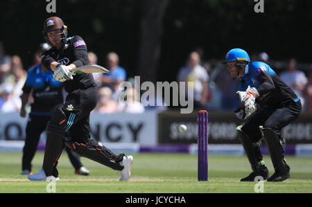 Jason Roy de Surrey, lors de la Royal London One Day Cup, demi-finale du match à New Road, Worcester. APPUYEZ SUR ASSOCIATION photo. Date de la photo: Samedi 17 juin 2017. Découvrez PA Story CRICKET Worcester. Le crédit photo devrait se lire comme suit : Mike Egerton/PA Wire. Banque D'Images