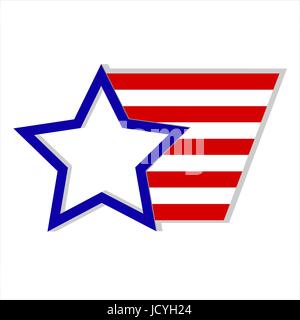 United States of America logo drapeau emblème symbole Illustration de Vecteur