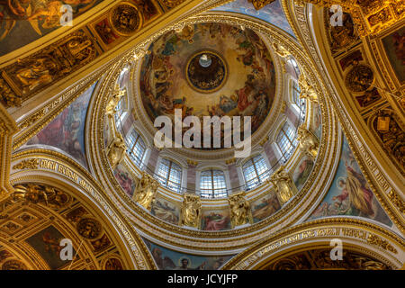 La cathédrale Saint-Isaac, l'intérieur. Saint-pétersbourg. La Russie Banque D'Images