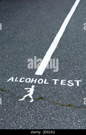Test de l'alcool dans la rue Banque D'Images