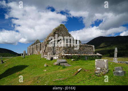 Les ruines de Cill Chriosd (l'Église de Christ ou 'Kilchrist'), Strath, Skye, Scotland. Banque D'Images