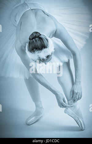 Ballerine met sur pointe Banque D'Images