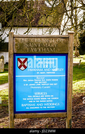 Église St Marys, Fawkham Valley Road, Fawkham, Kent, Angleterre Banque D'Images