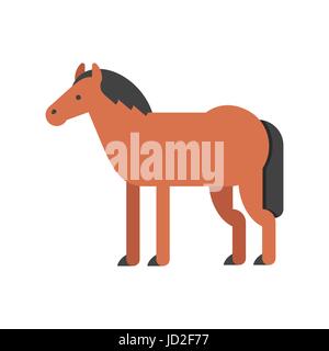 Vector illustration style télévision de cheval. Pour l'icône web. Isolé sur fond blanc. Illustration de Vecteur