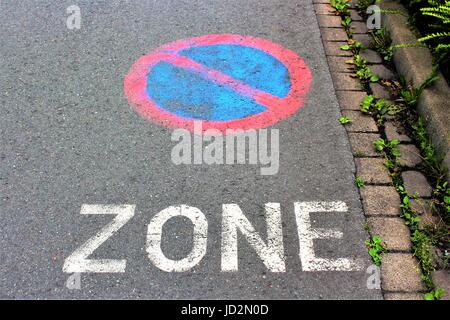 Une image d un no parking sign Banque D'Images