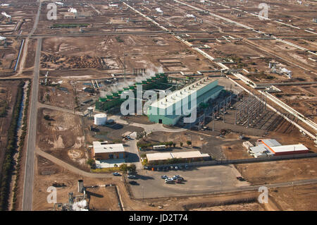 Comisión federal de electricidad, geotermal power plant, Cerro Prieto 4 Banque D'Images