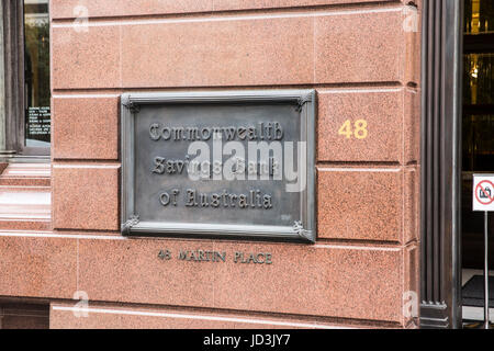 Commonwealth Bank of Australia à Sydney's Martin Place, Australie Banque D'Images