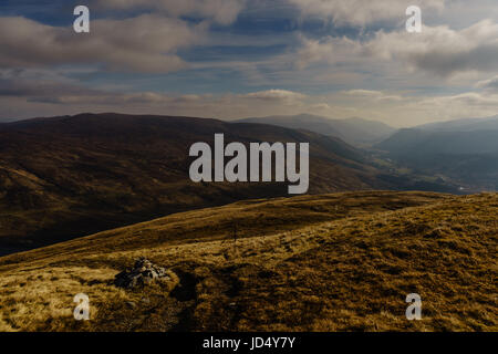 Loch Daimh et ses munros, Stuchd Lochain et Meall Buidhe un Banque D'Images