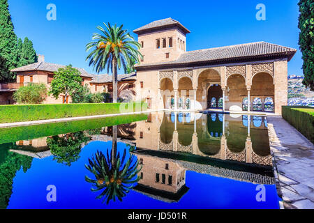 Alhambra de Grenade, Espagne. Le Palais de l'Partal. Banque D'Images
