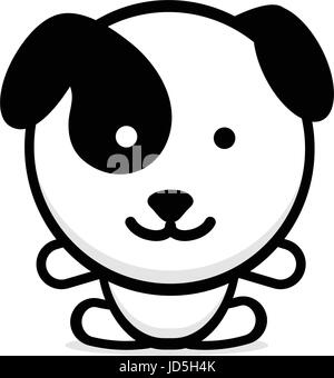 Vector illustration chien mignon bébé chiot, logo, nouvelle conception de l'art, signe de couleur noir animal, simple image, photo avec des animaux Illustration de Vecteur