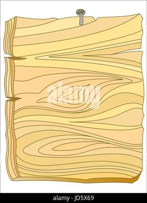 Panneau de suspension en bois sur un clou style rustique design matériel maquette avec copie de l'espace de texte image vectorielle. Illustration de Vecteur