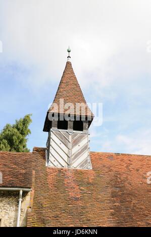 Le clocher de l'église St Barthélémy, Wigginton, Hertfordshire. Banque D'Images