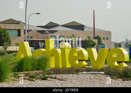 Vue de la ville de l'éducation lancé par le complexe Qatar Foundation, actuellement en construction à Doha. Il comprend plusieurs universités de l'ouest. Banque D'Images