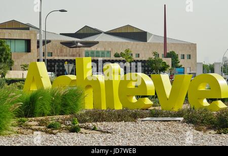 Vue de la ville de l'éducation lancé par le complexe Qatar Foundation, actuellement en construction à Doha. Il comprend plusieurs universités de l'ouest. Banque D'Images