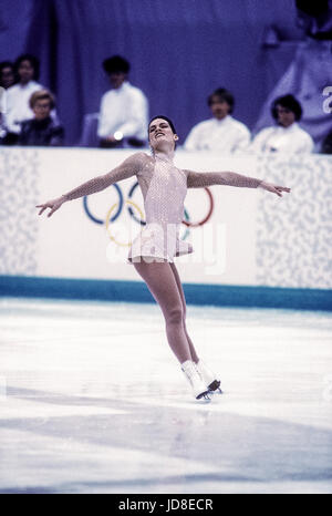 Nancy Kerrigan (USA), médaillé d'argent en compétition aux Jeux Olympiques d'hiver de 1994 Banque D'Images