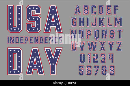 Drapeau USA Police Stars and Stripes Vector Illustration Banque D'Images