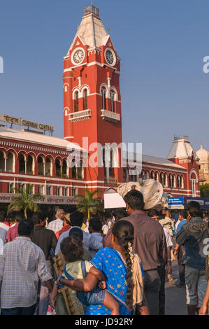 La gare centrale de Chennai Tamil Nadu Inde Banque D'Images