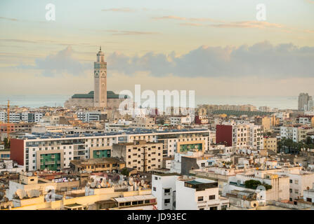 Vue sur la ville de Casablanca. Banque D'Images