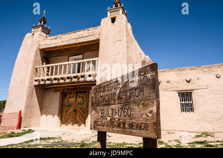 Le San Jose de Gracia Mission catholique Église dans Las Trampas, New Mexico, United States Banque D'Images