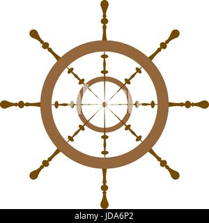 Barre de navire en bois isolé sur fond blanc. Vector illustration Illustration de Vecteur