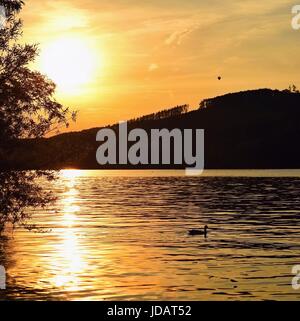 Barrage de Brno. La Moravie du Sud. République tchèque l'Europe. Zone de loisirs de divertissement et de sports. Une campagne magnifique avec la nature, l'eau claire et soleils Banque D'Images