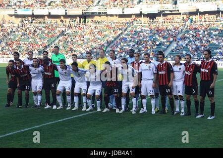 LA GALAXIE ET L'AC Milan GROUPE ÉQUIPE CARSON LOS ANGELES CA USA 19 Juillet 2009 Banque D'Images