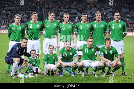 République D'IRLANDE GROUPE DE L'ÉQUIPE D'IRLANDE REP V GÉORGIE CROKE PARK Dublin Irlande du 11 février 2009 Banque D'Images