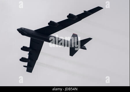 Un bombardier stratégique à long rayon d'Boeing B-52 Stratofortress pendant la 45e édition de l'exercice BALTOPS 2017 Opérations de la Baltique à Ustka, Polan Banque D'Images
