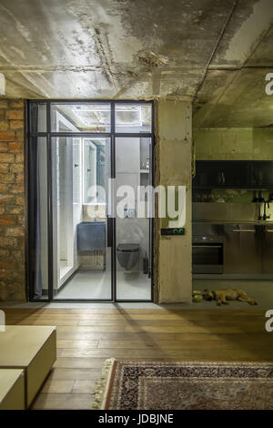 Appartement dans un style loft Banque D'Images