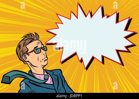 L'homme surpris businessman Pop art retro vector illustration Illustration de Vecteur