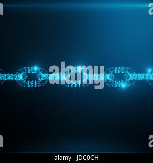 Image abstraite d'un des maillons faibles du poly sous la forme composée de points, des lignes et des formes, 3D Rendering Banque D'Images