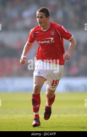 CHRIS COHEN Nottingham Forest FC LA VILLE DE NOTTINGHAM EN ANGLETERRE AU SOL 21 Mars 2009 Banque D'Images