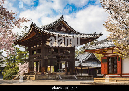 Le Temple Todai-ji à Bell Temple Todai-ji à Nara, Préfecture de Nara, l'île de Honshu, Japon. Banque D'Images
