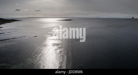 Panorama de l'antenne du Firth of Clyde et d''Ailsa Craig de l'Arran Banque D'Images