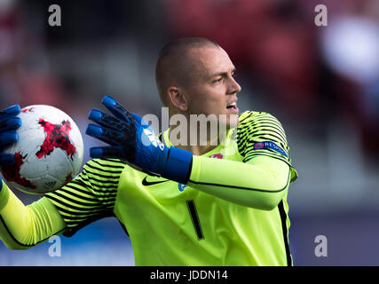 Kielce, Pologne. 19 Juin, 2017. Adrian Chovan (SVK) Football/Football : joueurs sous-21 Championship Pologne 2017 match du groupe A entre la Slovaquie 1-2 Angleterre à Kolporter Arena de Kielce en Pologne . Credit : Maurizio Borsari/AFLO/Alamy Live News Banque D'Images