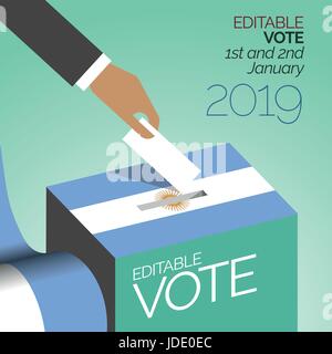 Vote élection fort en Argentine Illustration de Vecteur