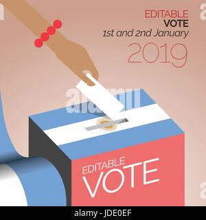 Vote élection fort en Argentine Illustration de Vecteur