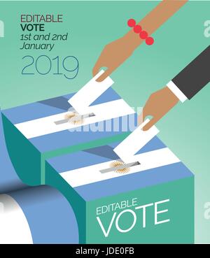 Vote élection fort en Argentine Illustration de Vecteur