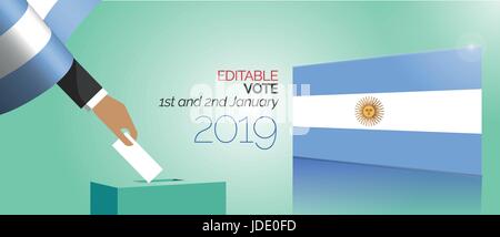 Vote élection fort en Argentine Illustration de Vecteur